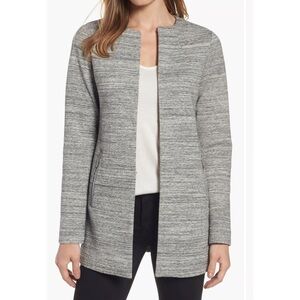 NWT Michael Kors Grey Heather Textured Knit Topper Jacket